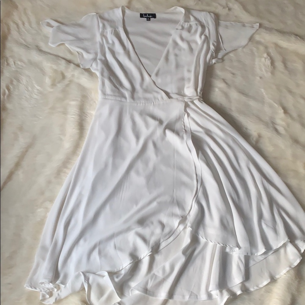 White midi dress